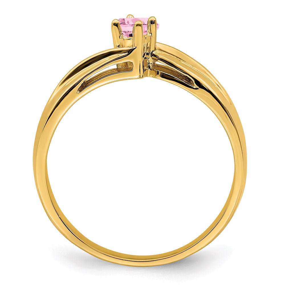 14k 3mm Synthetic Family Jewelry Ring - 3