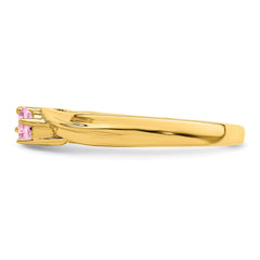 14k 3mm Synthetic Family Jewelry Ring - 3