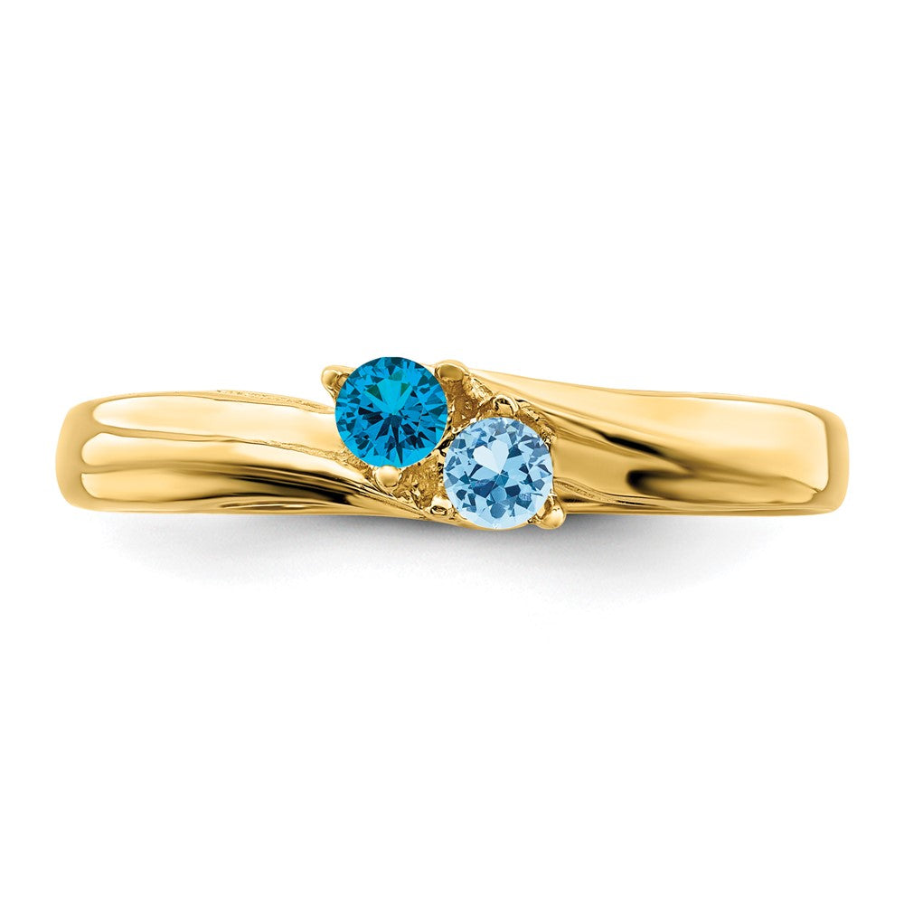 14k Synthetic Family Jewelry Ring - 98