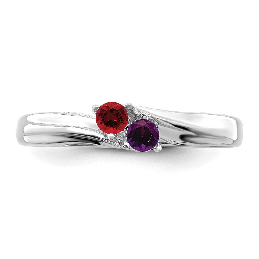 Sterling Silver Rhodium-plated Family Jewelry Ring - 108