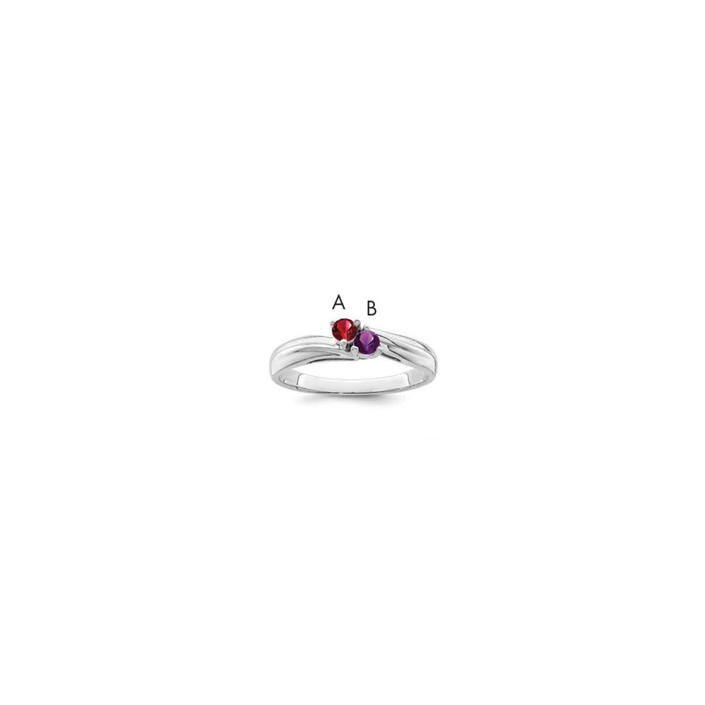 Sterling Silver Rhodium-plated Family Jewelry Ring - 108