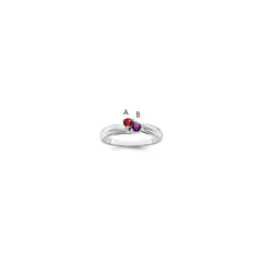 Sterling Silver Rhodium-plated Family Jewelry Ring - 108