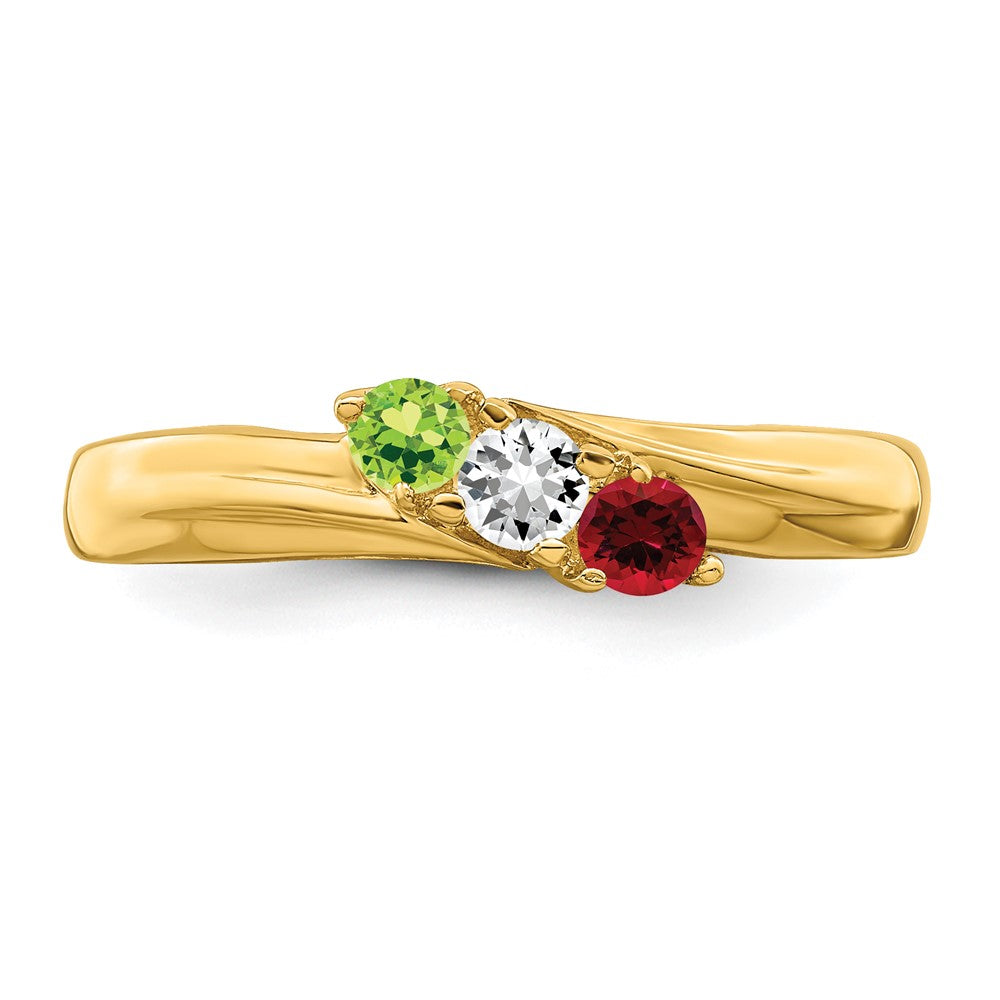 14k Synthetic Family Jewelry Ring - 60