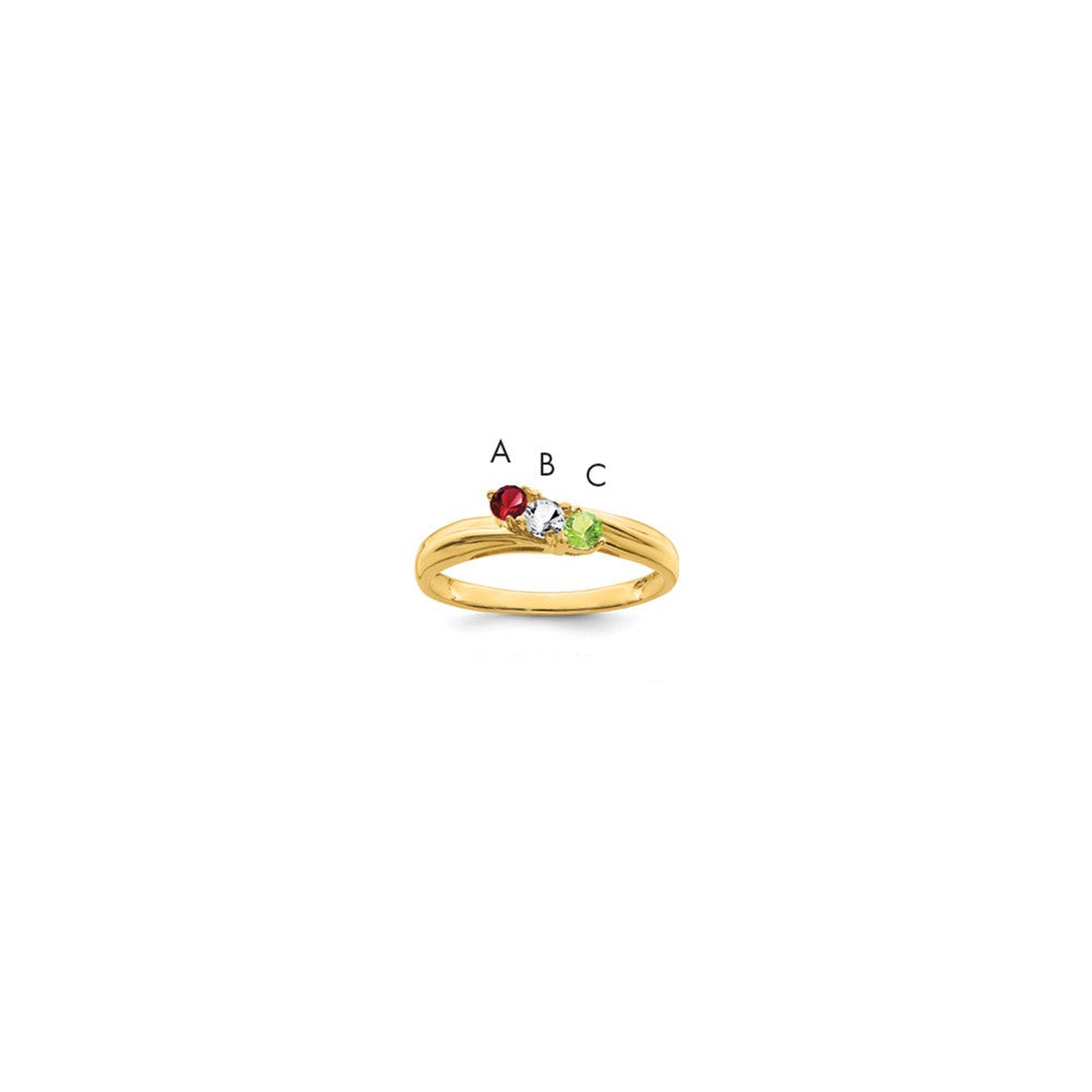 14k Synthetic Family Jewelry Ring - 60