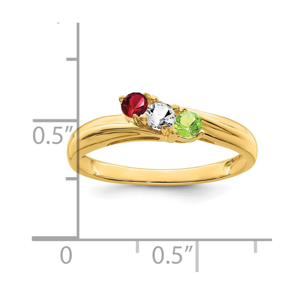 14k Synthetic Family Jewelry Ring - 60