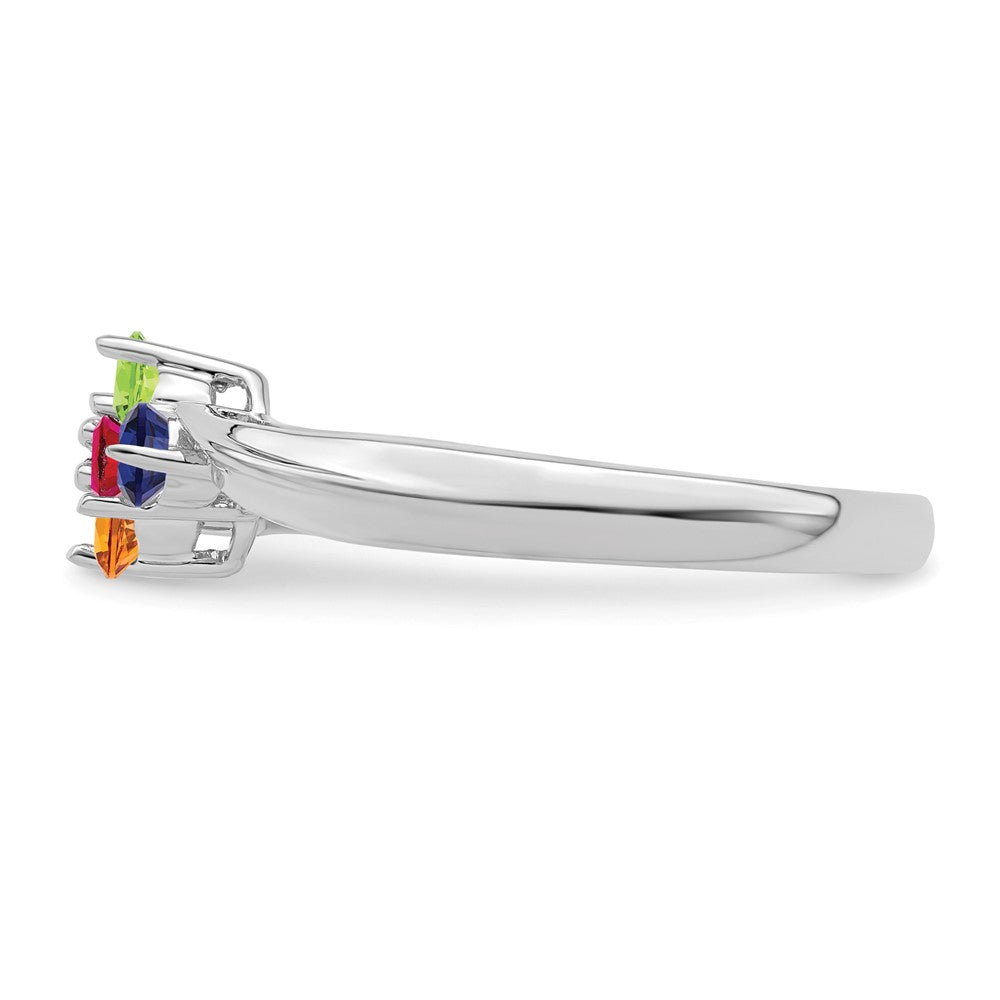 14k White Gold Family Jewelry Ring - 24