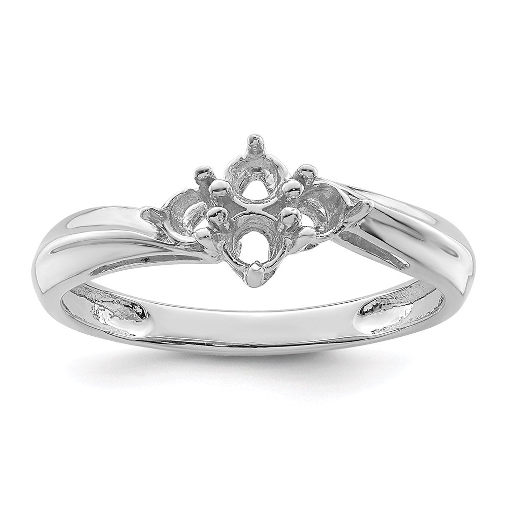 Sterling Silver Rhodium-plated Synthetic 4 Stone Mother's Ring - 76