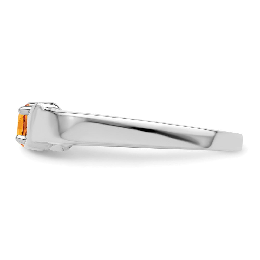 Sterling Silver Rhodium-plated Synthetic 2 Stone Mother's Ring - 98