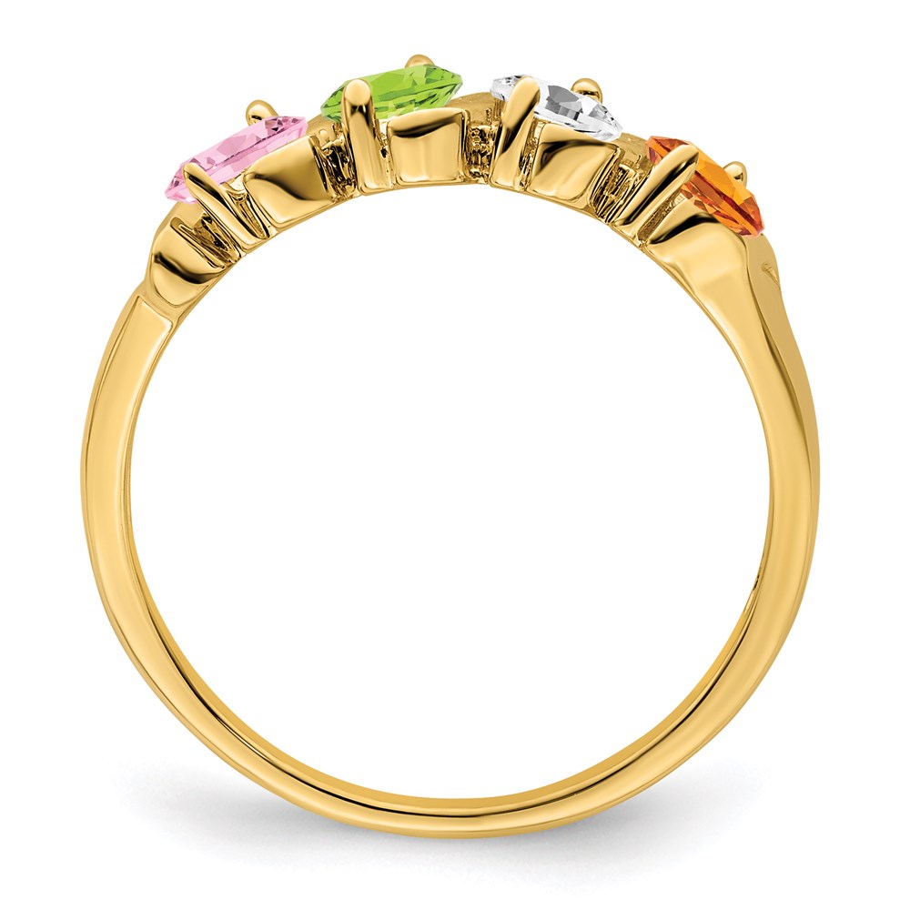 14k Synthetic Family Jewelry Ring - 103
