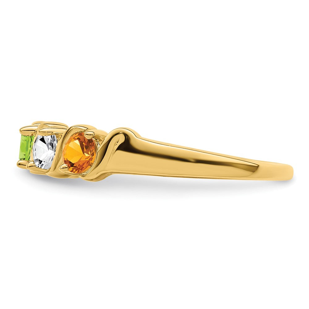 14k Synthetic Family Jewelry Ring - 103
