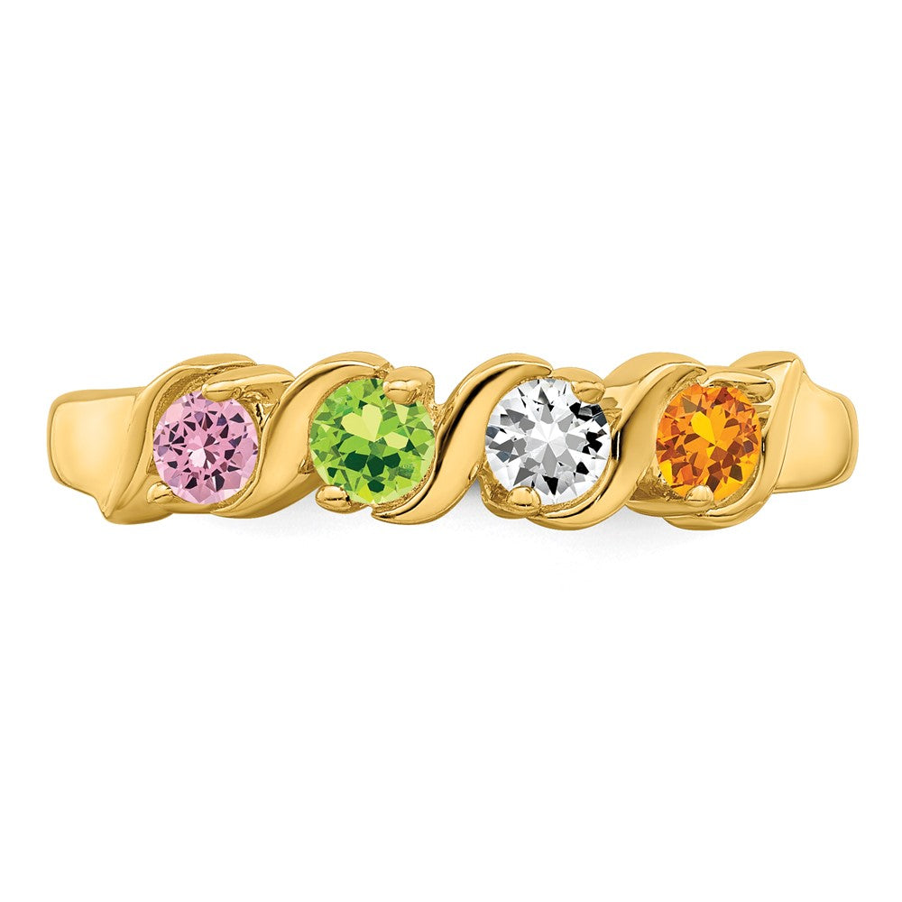 14k Synthetic Family Jewelry Ring - 103