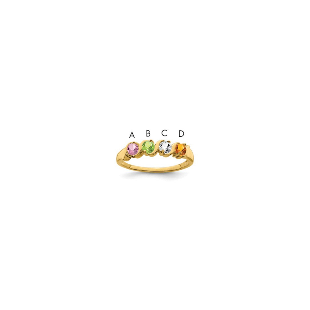 14k Synthetic Family Jewelry Ring - 103