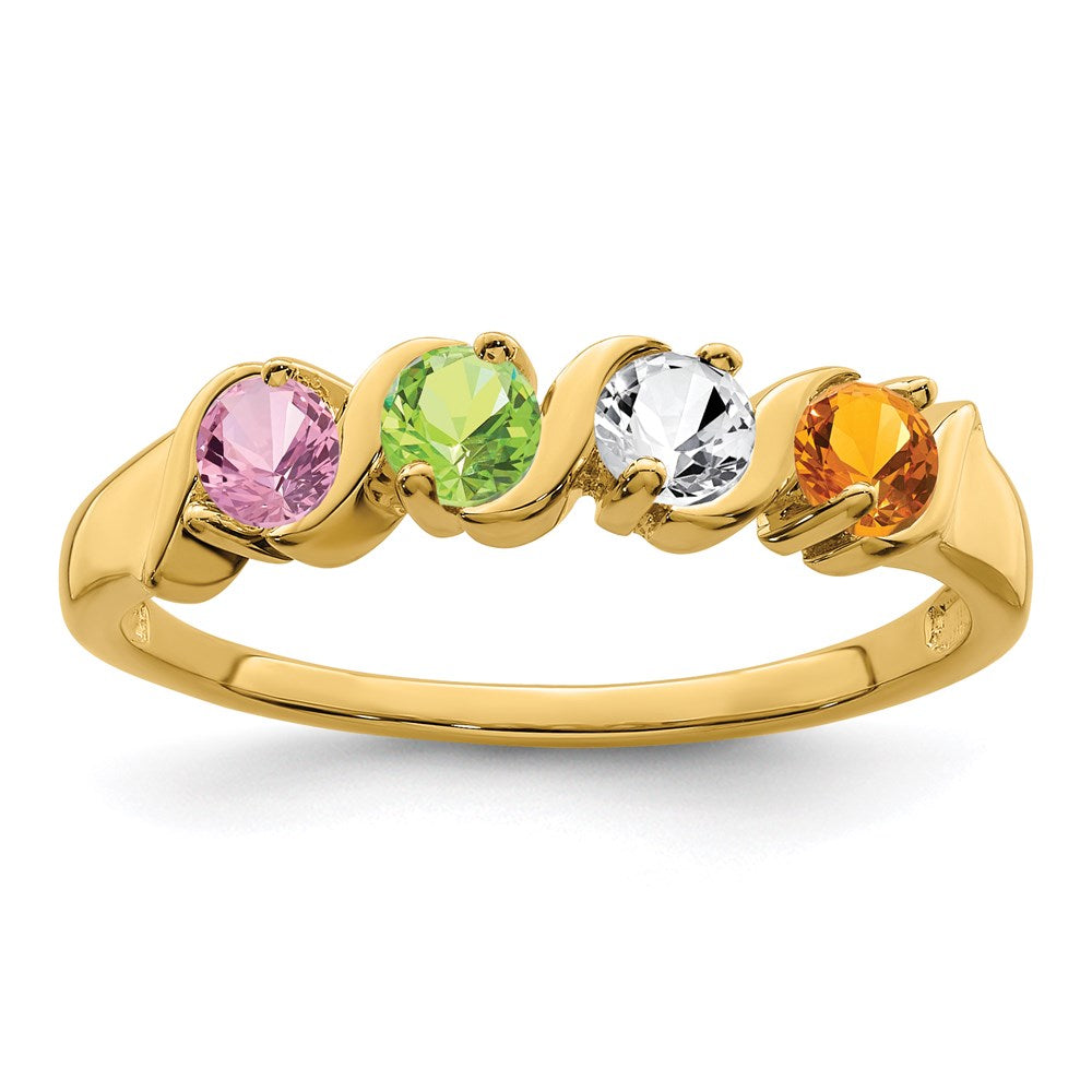 14k Synthetic Family Jewelry Ring - 103