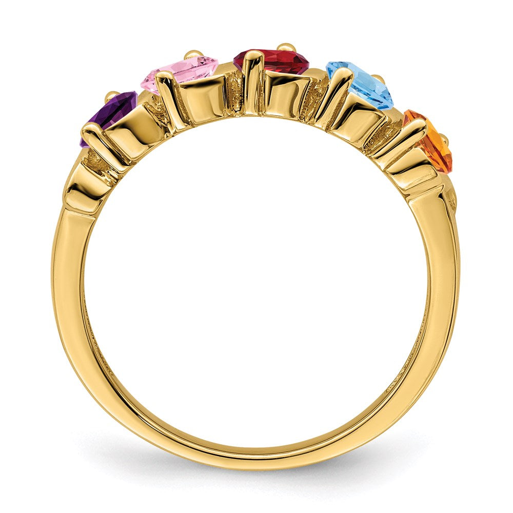 14k Synthetic Family Jewelry Ring - 93