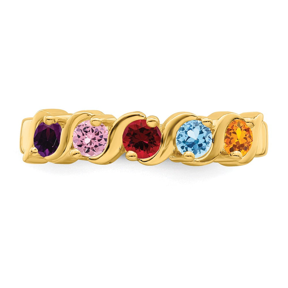 14k Synthetic Family Jewelry Ring - 93