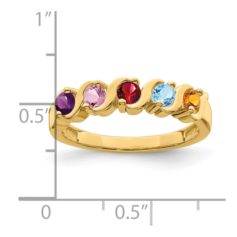 14k Synthetic Family Jewelry Ring - 93