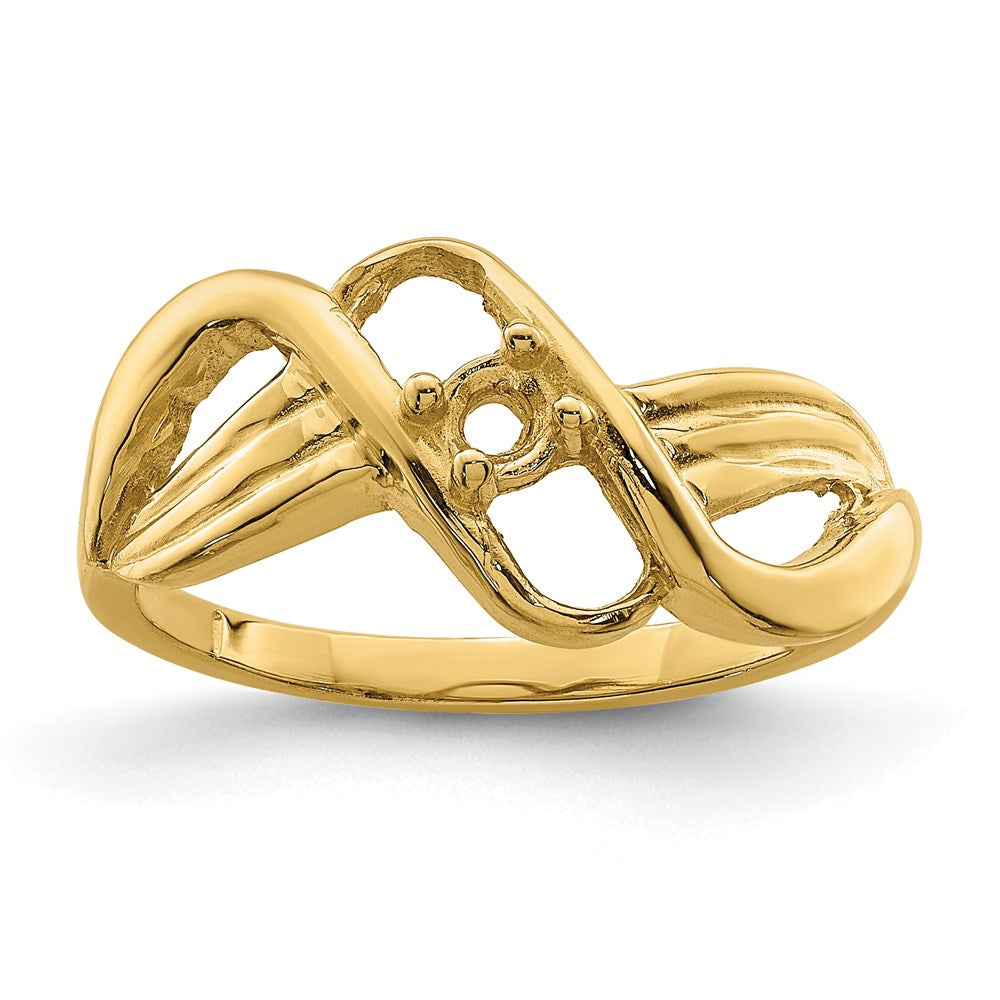14k Genuine 1 Stone Mother's Ring - 3