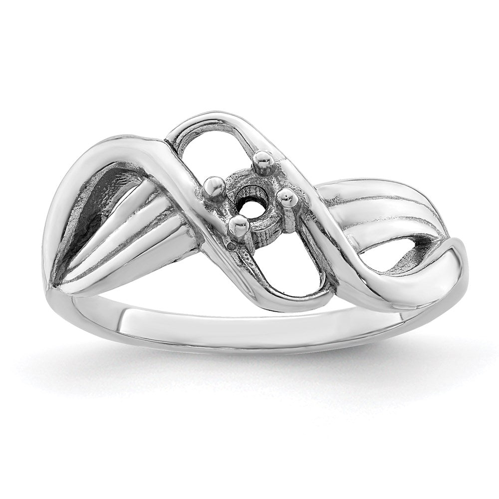 Sterling Silver Rhodium-plated Synthetic 1 Stone Mother's Ring - 21