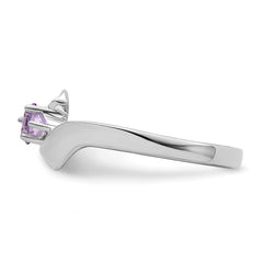 14k White Gold 2mm Synthetic Family Jewelry Ring