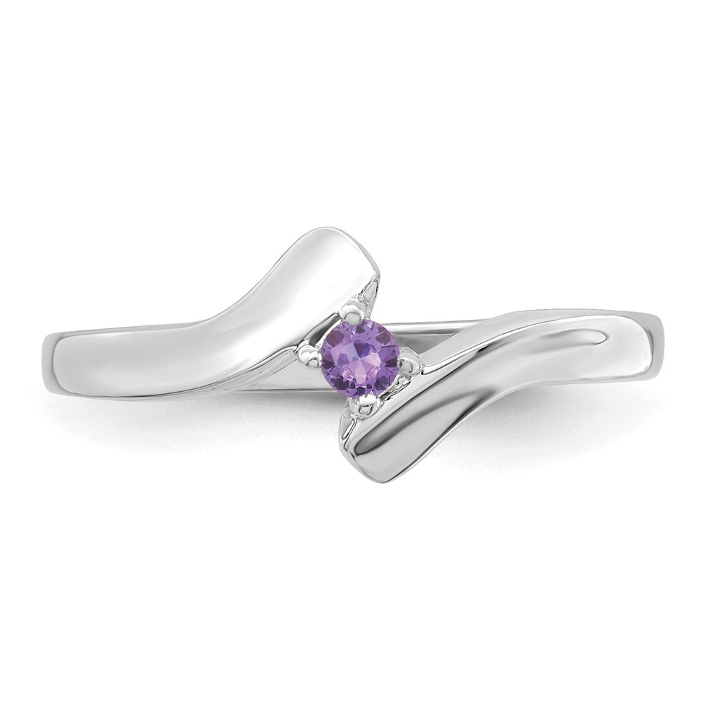 14k White Gold 2mm Synthetic Family Jewelry Ring