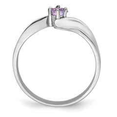 14k White Gold 2mm Synthetic Family Jewelry Ring