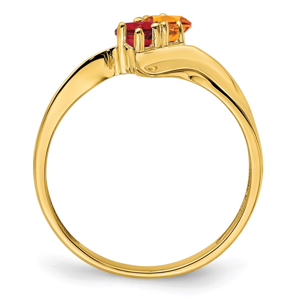 14k Synthetic Family Jewelry Ring - 59
