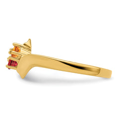 14k Synthetic Family Jewelry Ring - 59