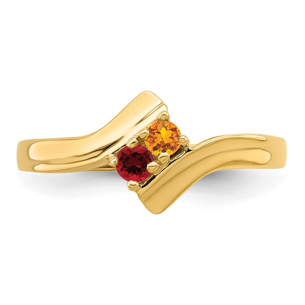 14k Synthetic Family Jewelry Ring - 59