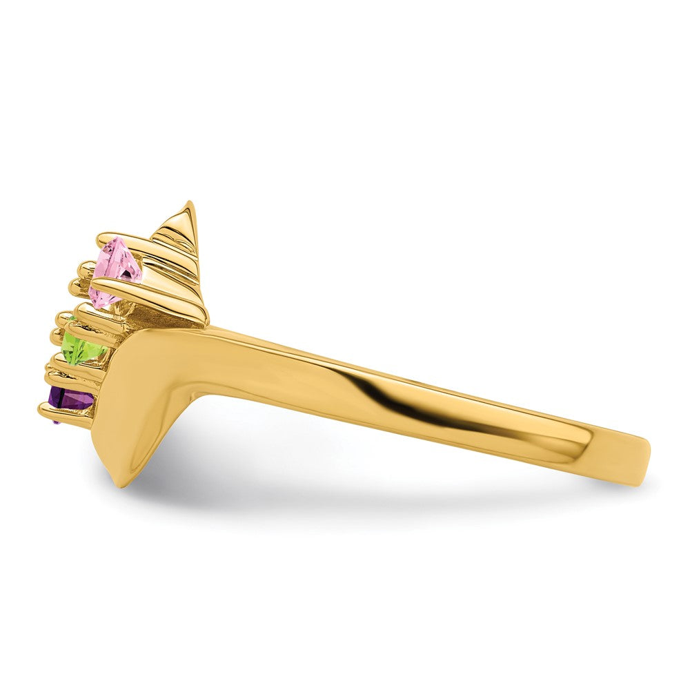 14k Synthetic Family Jewelry Ring - 115