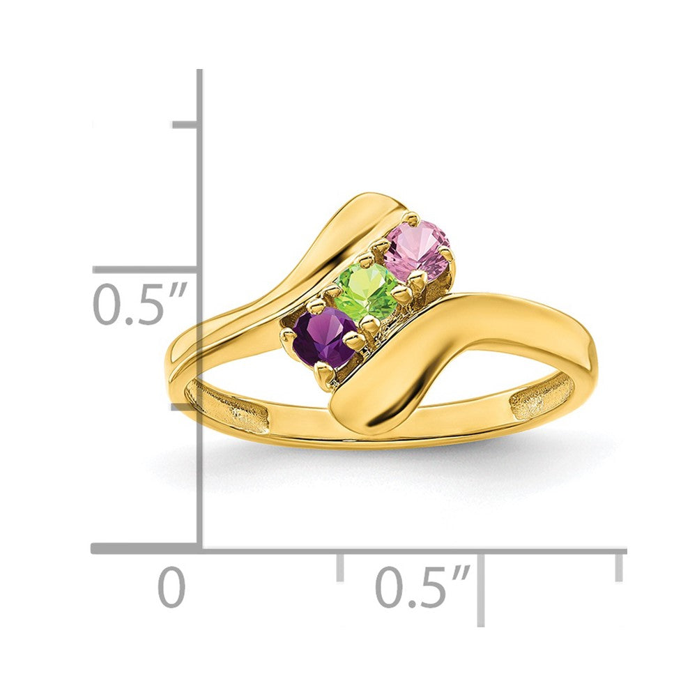 14k Synthetic Family Jewelry Ring - 115