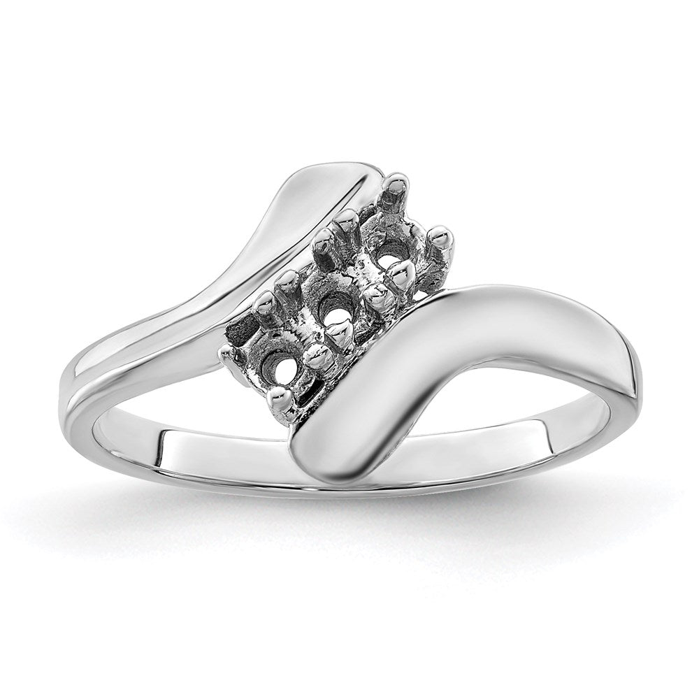 14k White Gold Synthetic Family Jewelry Ring - 87