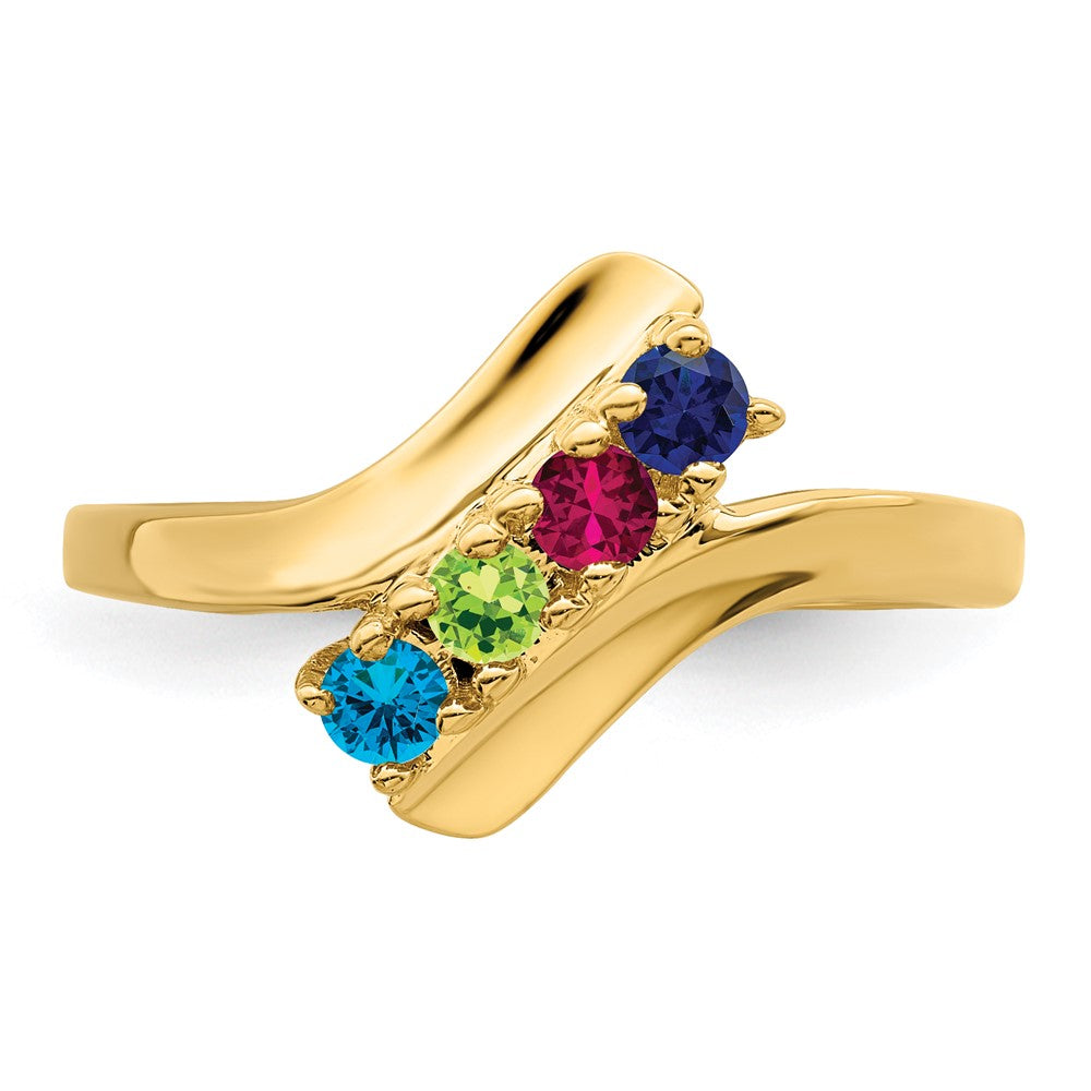 14k Synthetic Family Jewelry Ring - 13