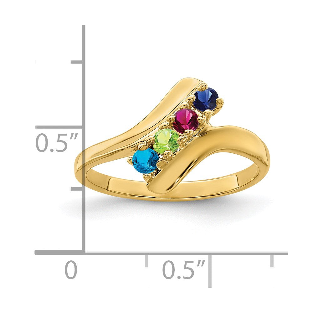 14k Synthetic Family Jewelry Ring - 13