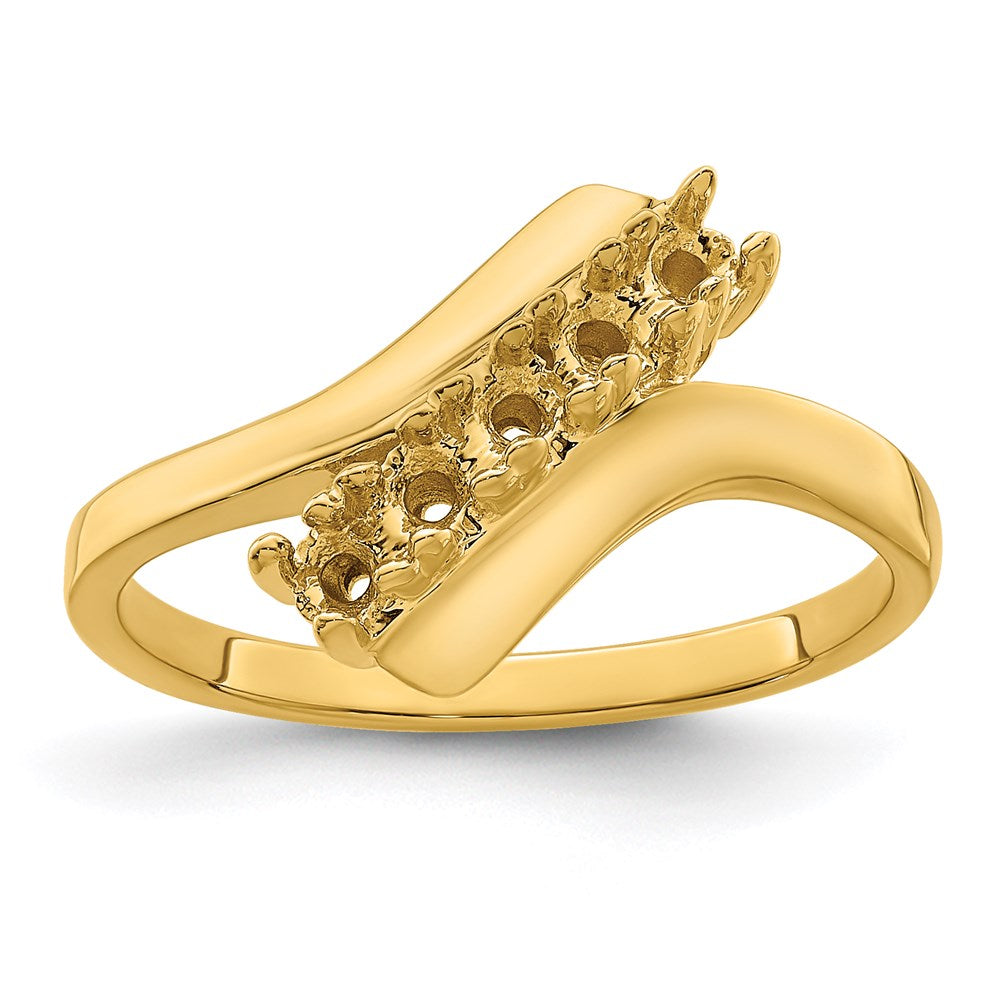 14k Genuine 5 Stone Mother's Ring - 11