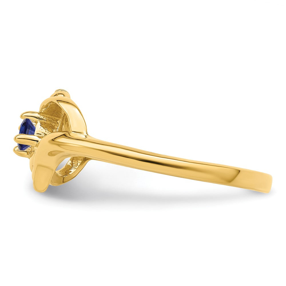14k Synthetic Family Jewelry Ring - 17