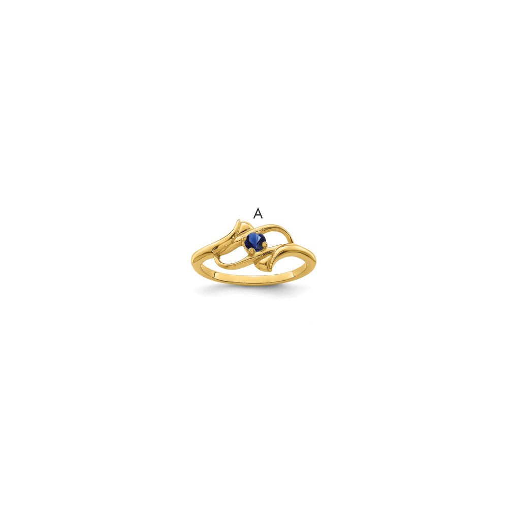 14k Synthetic Family Jewelry Ring - 17