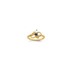 14k Synthetic Family Jewelry Ring - 17