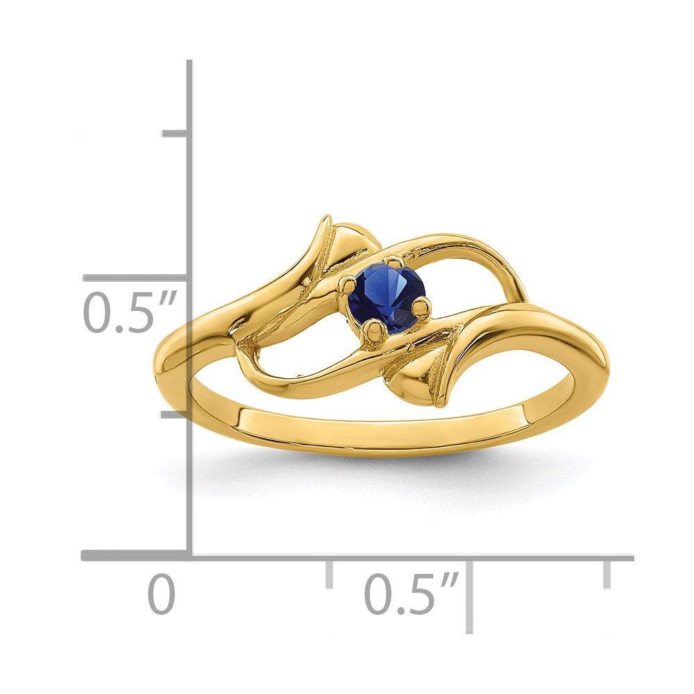 14k Synthetic Family Jewelry Ring - 17