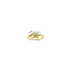 10ky Polished 2-Stone Mothers Ring Mounting