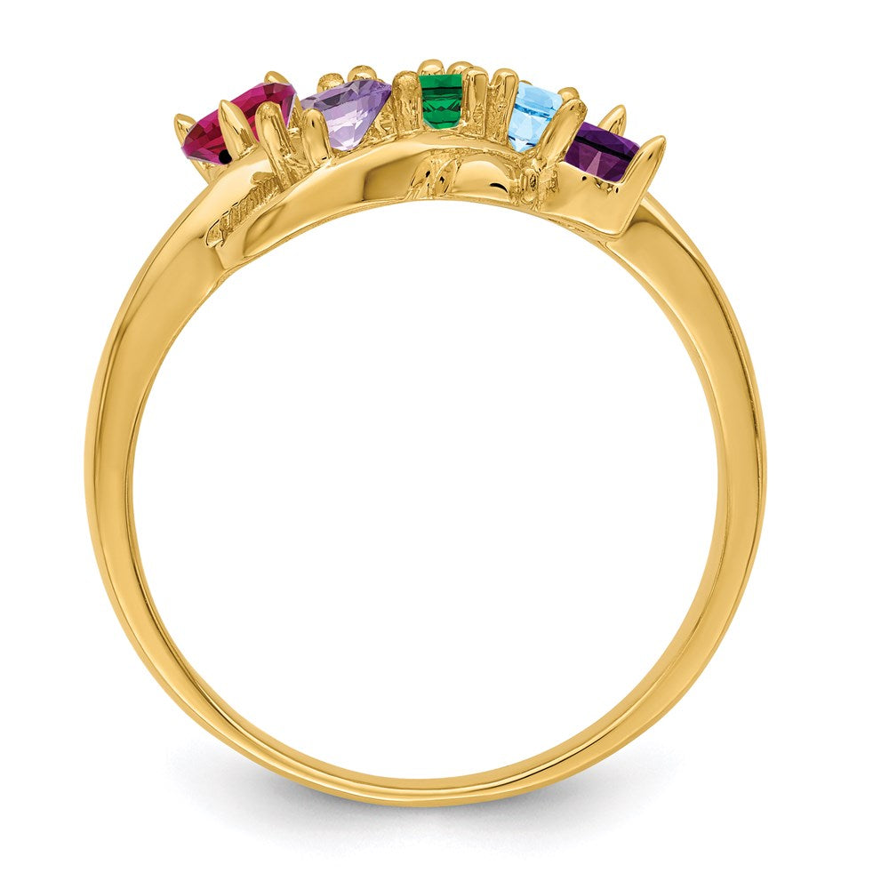 14k Synthetic Family Jewelry Ring - 16