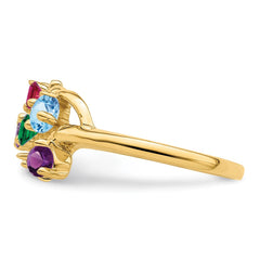 14k Synthetic Family Jewelry Ring - 16