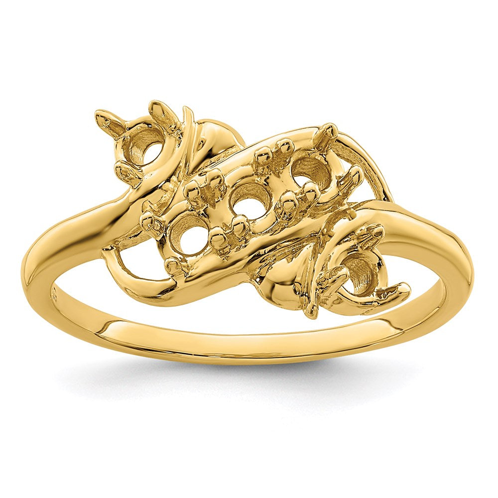 14k Synthetic Family Jewelry Ring - 16