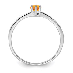 14k White Gold 3mm Synthetic Family Jewelry Ring - 2