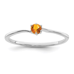 14k White Gold 3mm Synthetic Family Jewelry Ring - 2