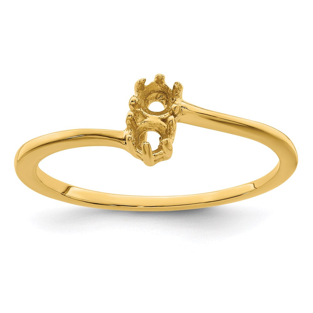 14k Genuine 2 Stone Mother's Ring - 13