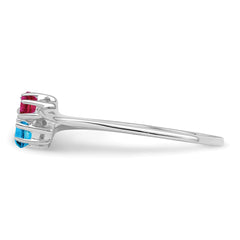 14k White Gold Family Jewelry Ring - 26