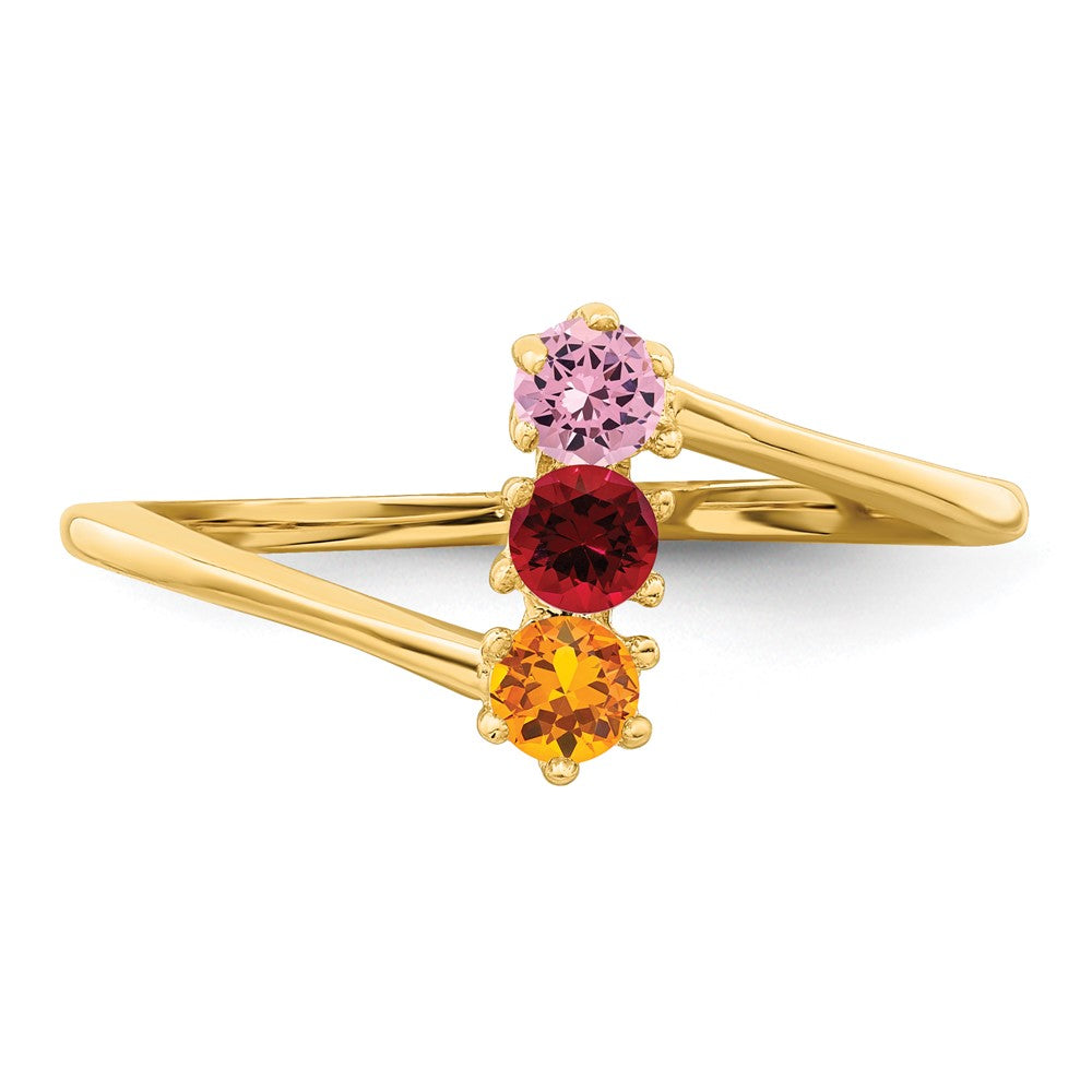 14k Synthetic Family Jewelry Ring - 87