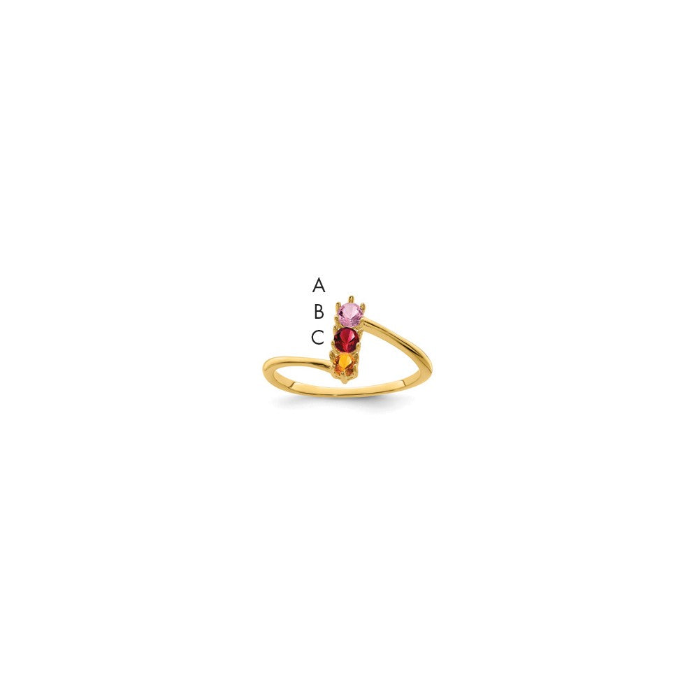 14k Synthetic Family Jewelry Ring - 87