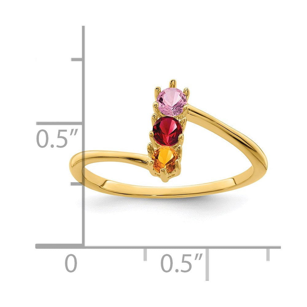 14k Synthetic Family Jewelry Ring - 87