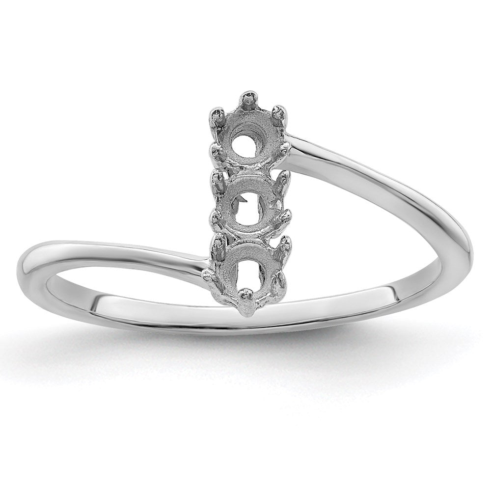 14k White Gold Synthetic Family Jewelry Ring - 62